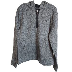 Leg3nd Quarter Zip Hooded Sweatshirt/Jacket, Charcoal, NWT